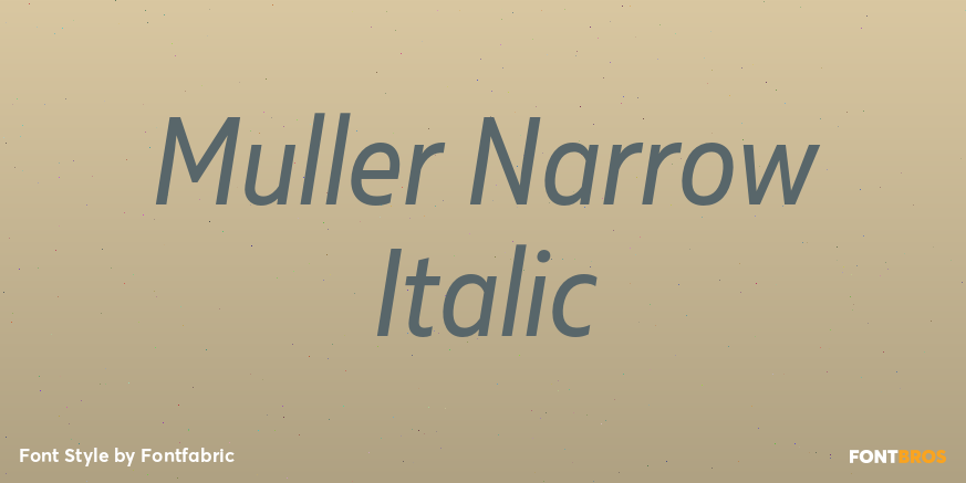Muller Narrow Italic Font Poster #1