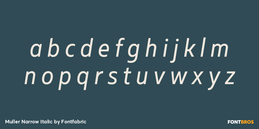 Muller Narrow Italic Font Poster #3