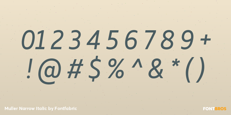 Muller Narrow Italic Font Poster #4