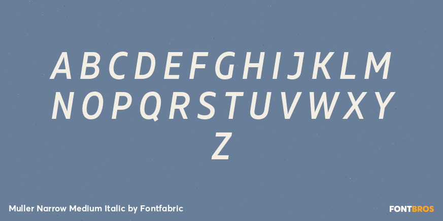 Muller Narrow Medium Italic Font Poster #2