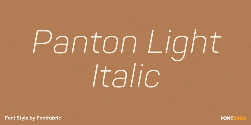 Panton Light Italic Font Poster #1