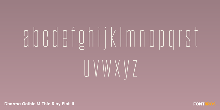 Dharma Gothic M Thin R Font Poster #3