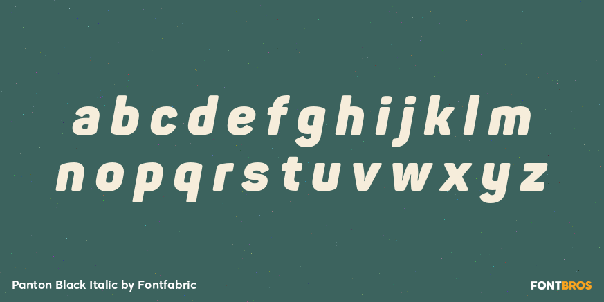 Panton Black Italic Font Poster #3