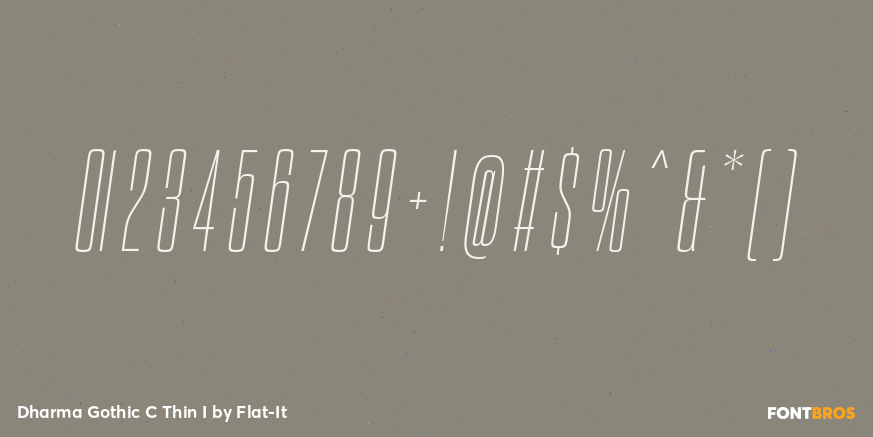 Dharma Gothic C Thin I Font Poster #4