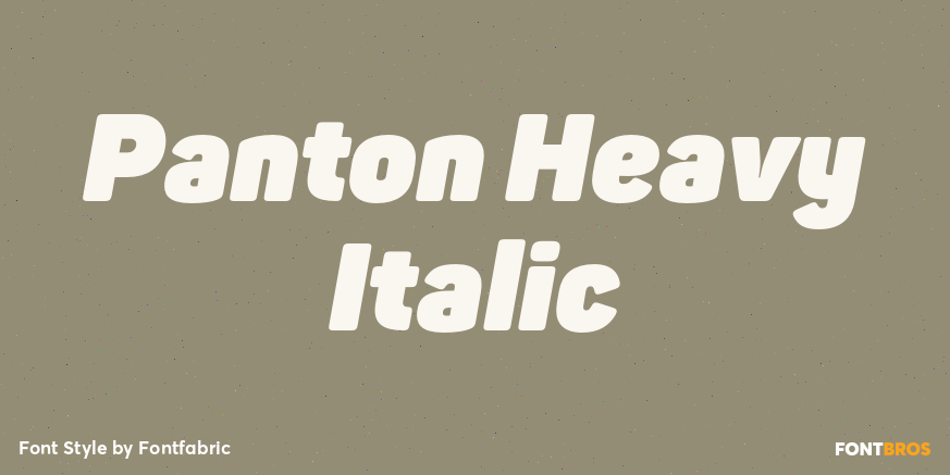 Panton Heavy Italic Font Poster #1