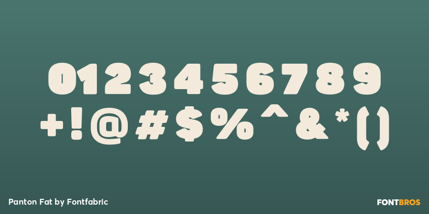 Panton Fat Font Poster #1