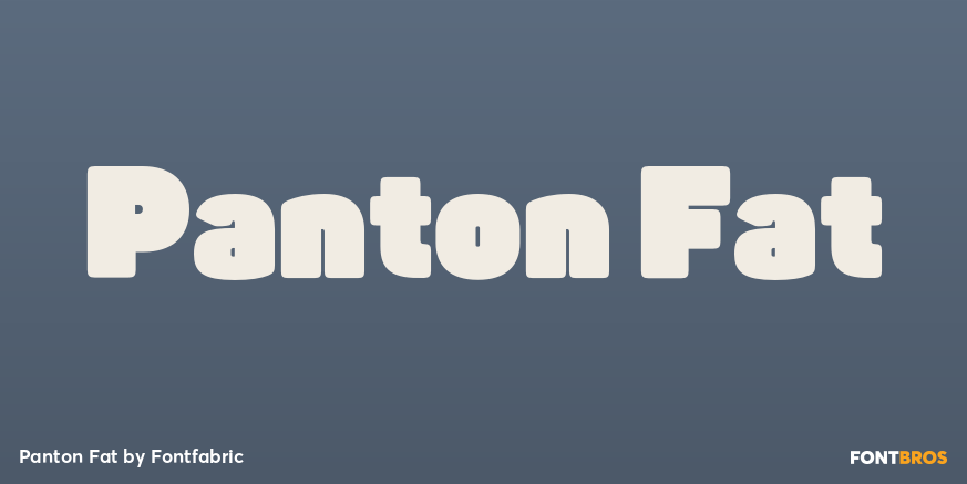 Panton Fat Font Poster #1