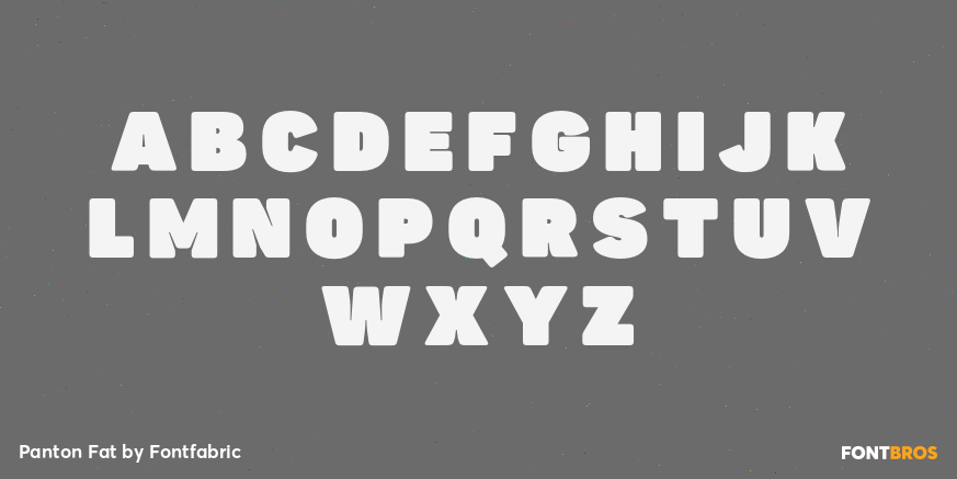 Panton Fat Font Poster #2