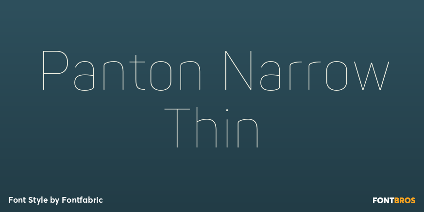 Panton Narrow Thin Font Poster #1