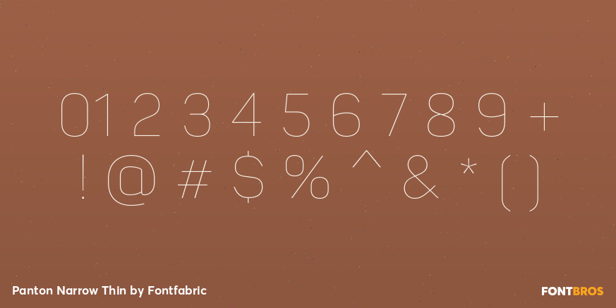Panton Narrow Thin Font Poster #1