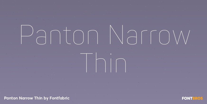 Panton Narrow Thin Font Poster #1