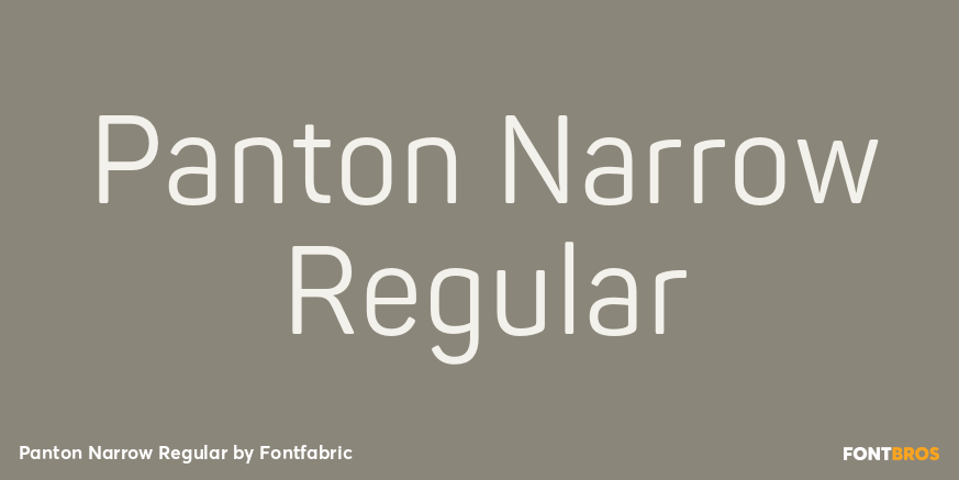 Panton Narrow Regular Font Poster #1