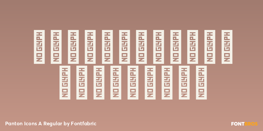Panton Icons A Regular Font Poster #4