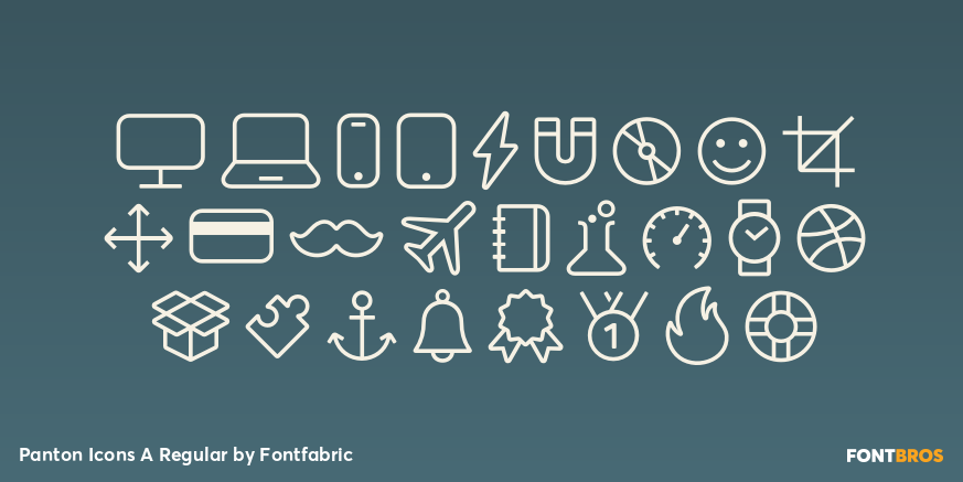 Panton Icons A Regular Font Poster #2