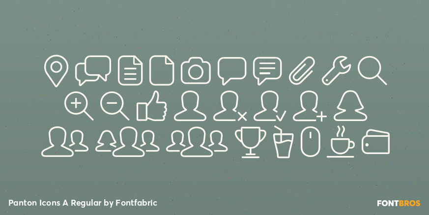 Panton Icons A Regular Font Poster #3