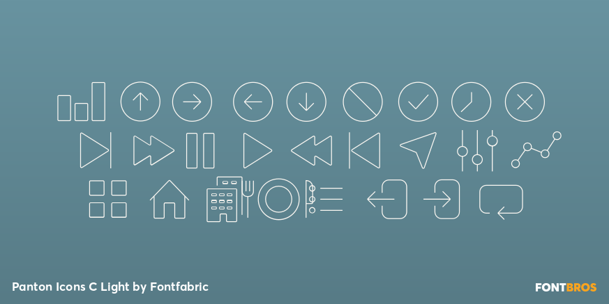 Panton Icons C Light Font Poster #2