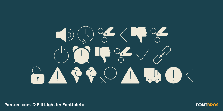 Panton Icons D Fill Light Font Poster #1