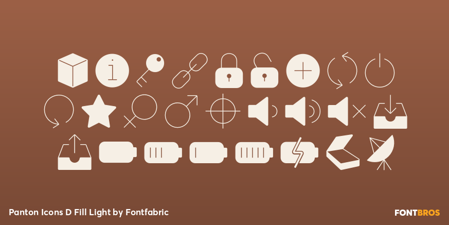 Panton Icons D Fill Light Font Poster #2