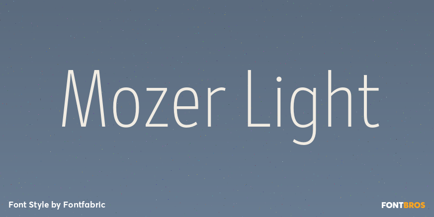 Mozer Light Font Poster #1