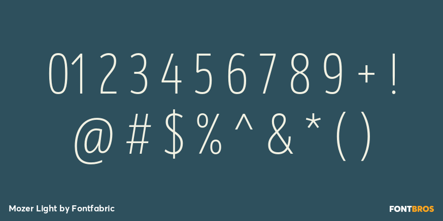 Mozer Light Font Poster #1