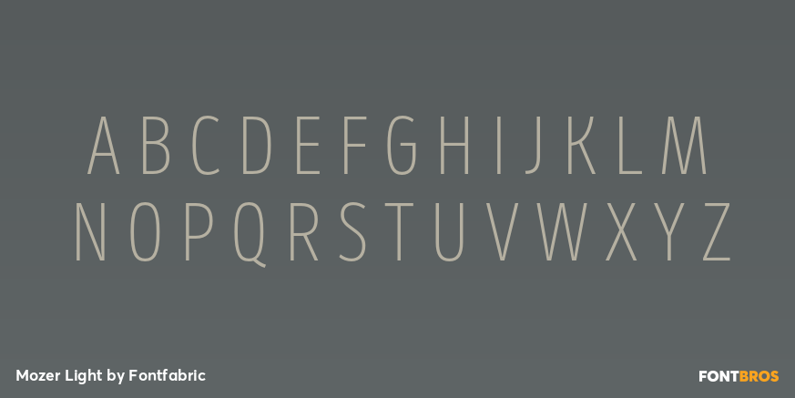 Mozer Light Font Poster #1