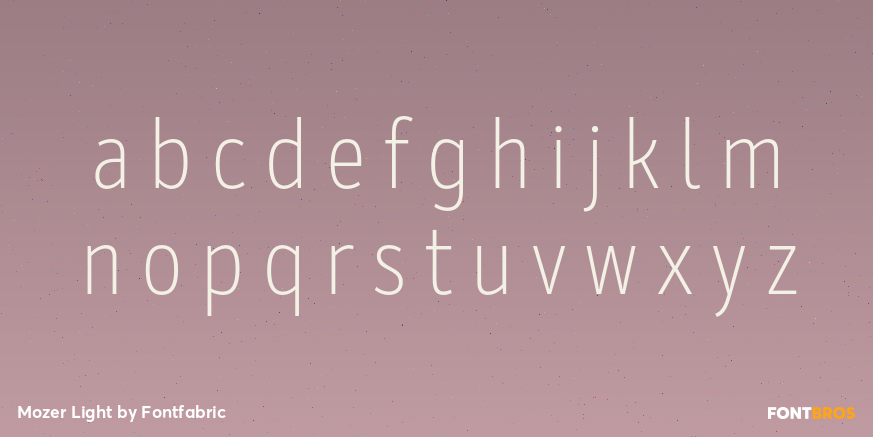 Mozer Light Font Poster #1