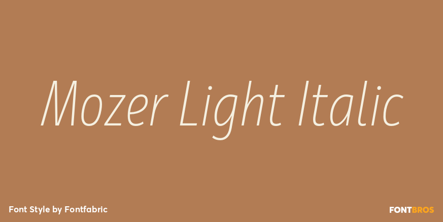 Mozer Light Italic Font Poster #1
