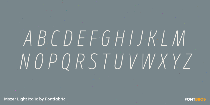 Mozer Light Italic Font Poster #1