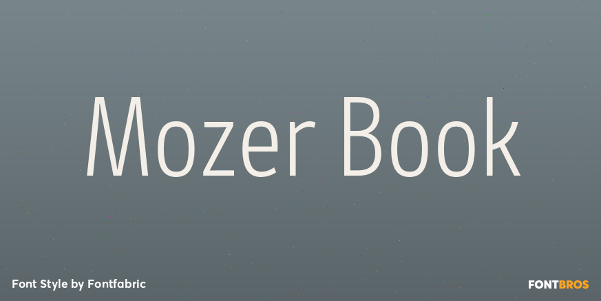 Mozer Book Font Poster #1
