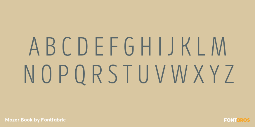 Mozer Book Font Poster #1