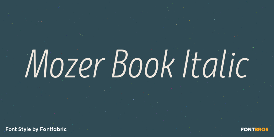 Mozer Book Italic Font Poster #1