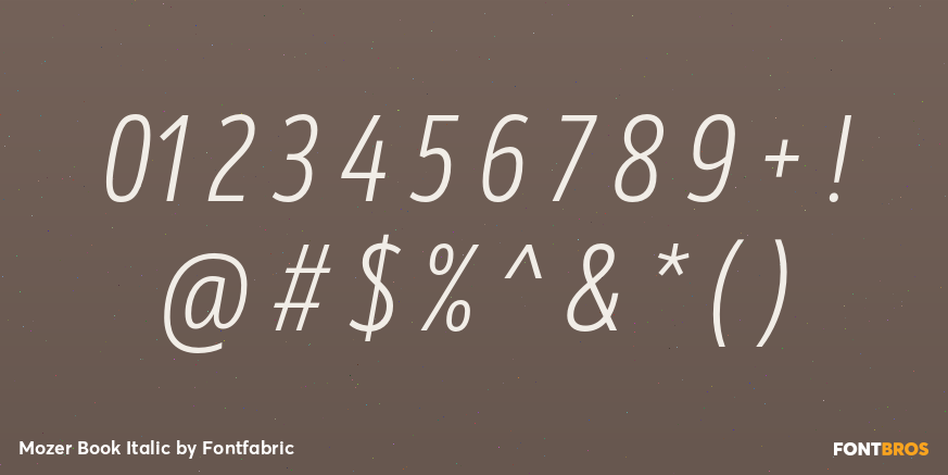 Mozer Book Italic Font Poster #1