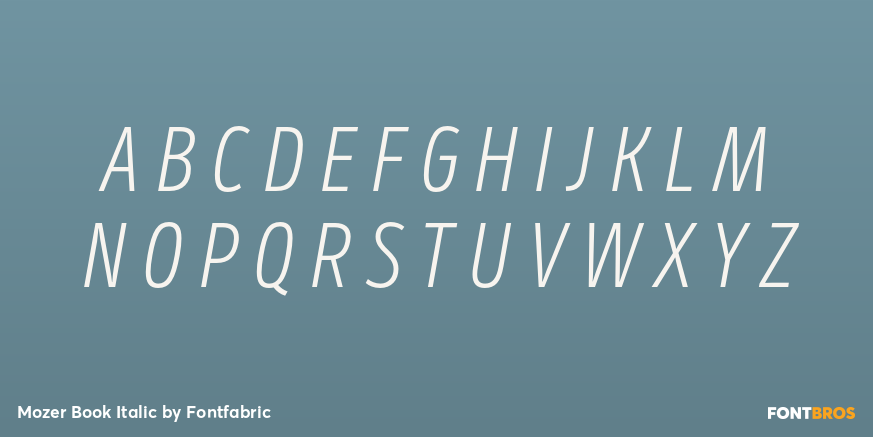 Mozer Book Italic Font Poster #1