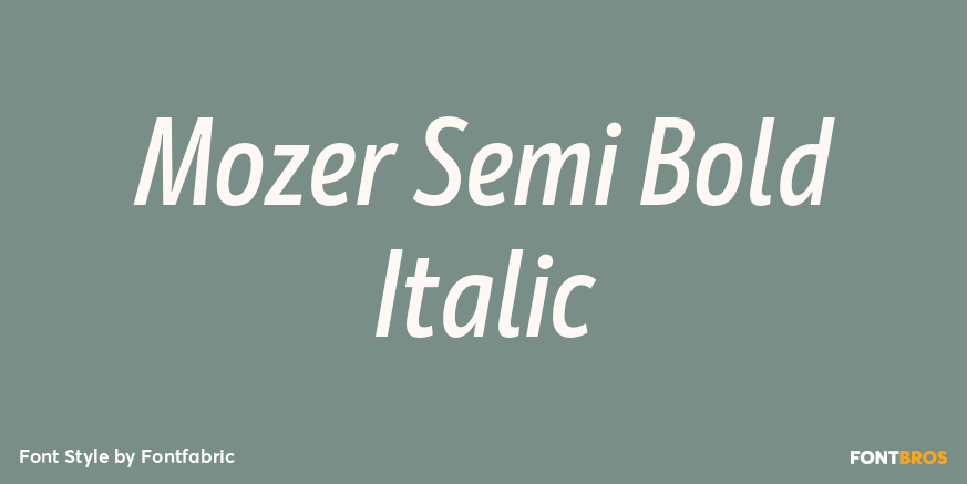 Mozer Semi Bold Italic Font Poster #1