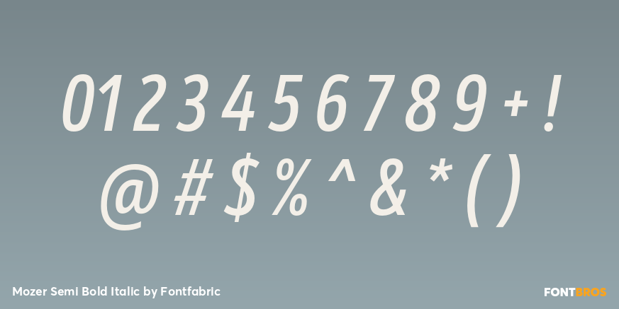 Mozer Semi Bold Italic Font Poster #1