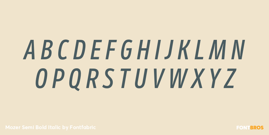 Mozer Semi Bold Italic Font Poster #1