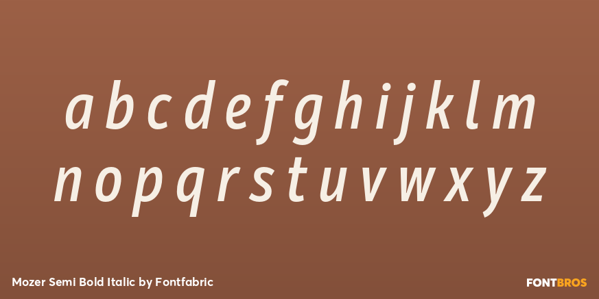 Mozer Semi Bold Italic Font Poster #1