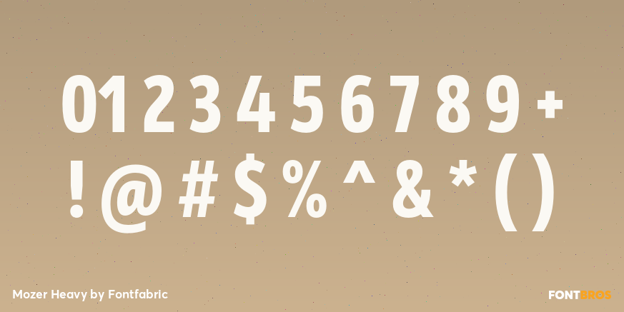 Mozer Heavy Font Poster #1