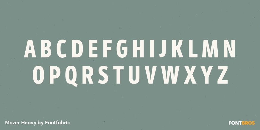 Mozer Heavy Font Poster #1