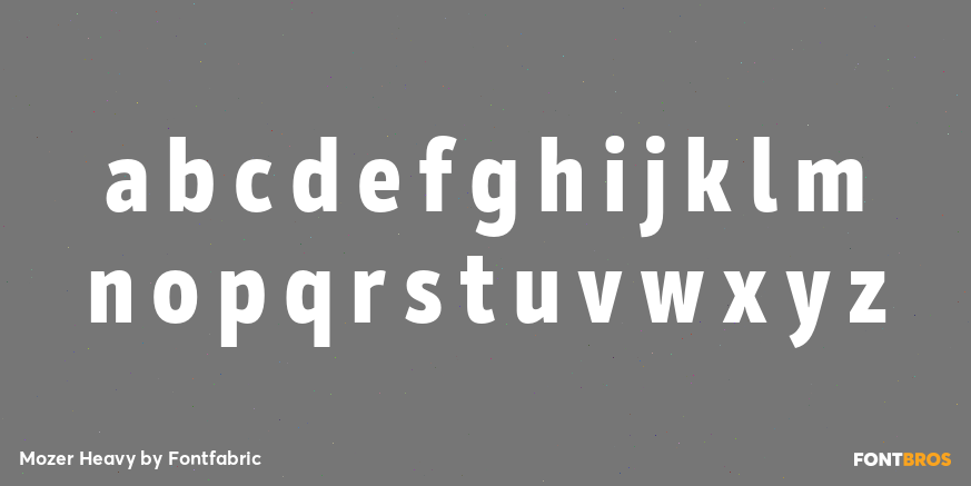 Mozer Heavy Font Poster #1