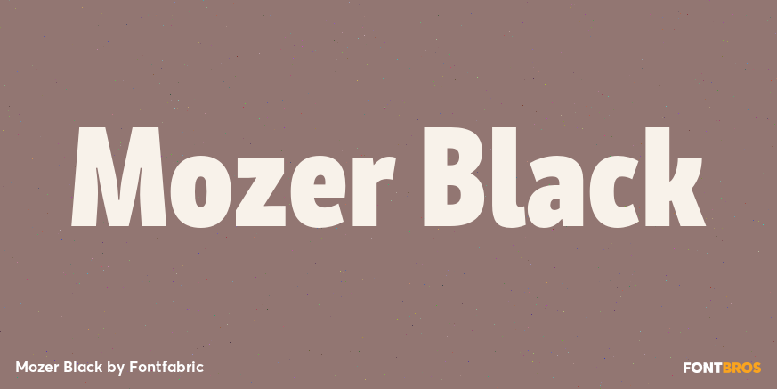Mozer Black Font Poster #1