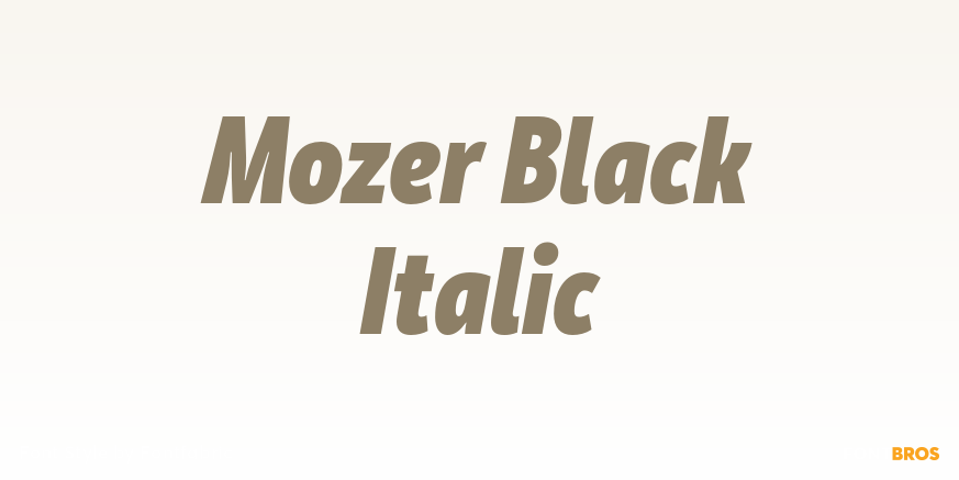 Mozer Black Italic Font Poster #1