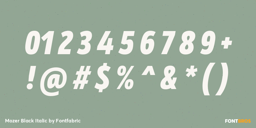 Mozer Black Italic Font Poster #1