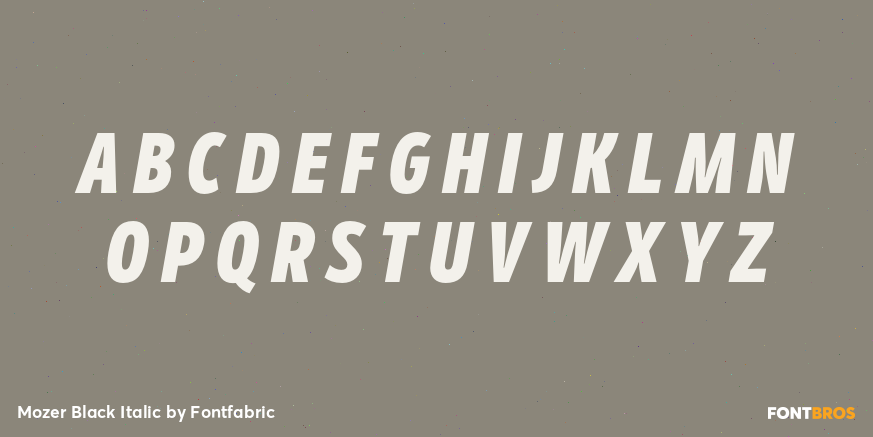 Mozer Black Italic Font Poster #1