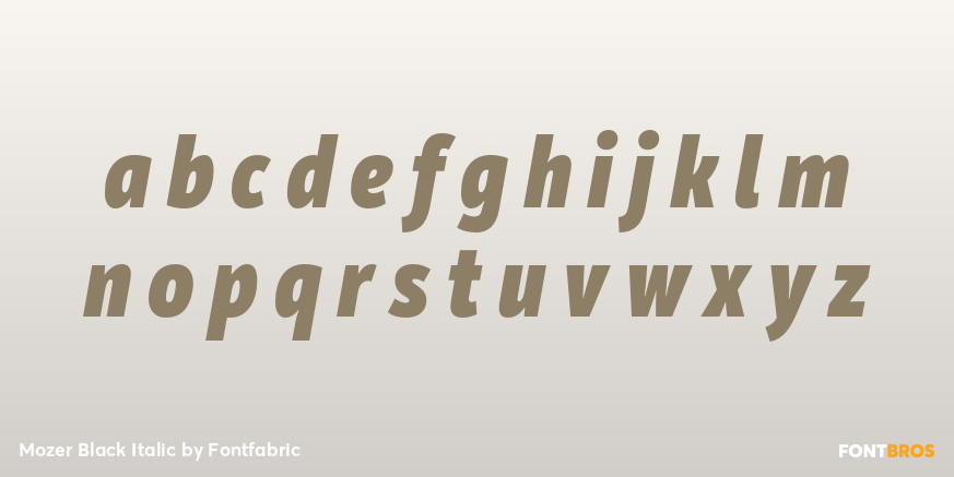 Mozer Black Italic Font Poster #1