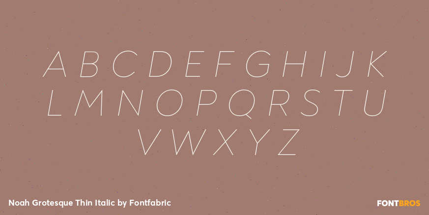 Noah Grotesque Thin Italic Font Poster #2