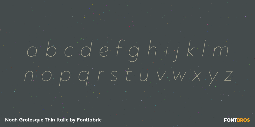 Noah Grotesque Thin Italic Font Poster #3