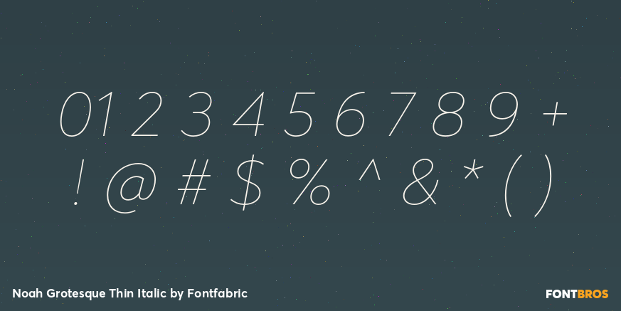 Noah Grotesque Thin Italic Font Poster #4