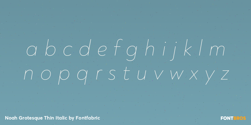 Noah Grotesque Thin Italic Font Poster #1
