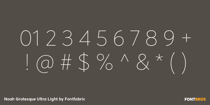 Noah Grotesque Ultra Light Font Poster #4